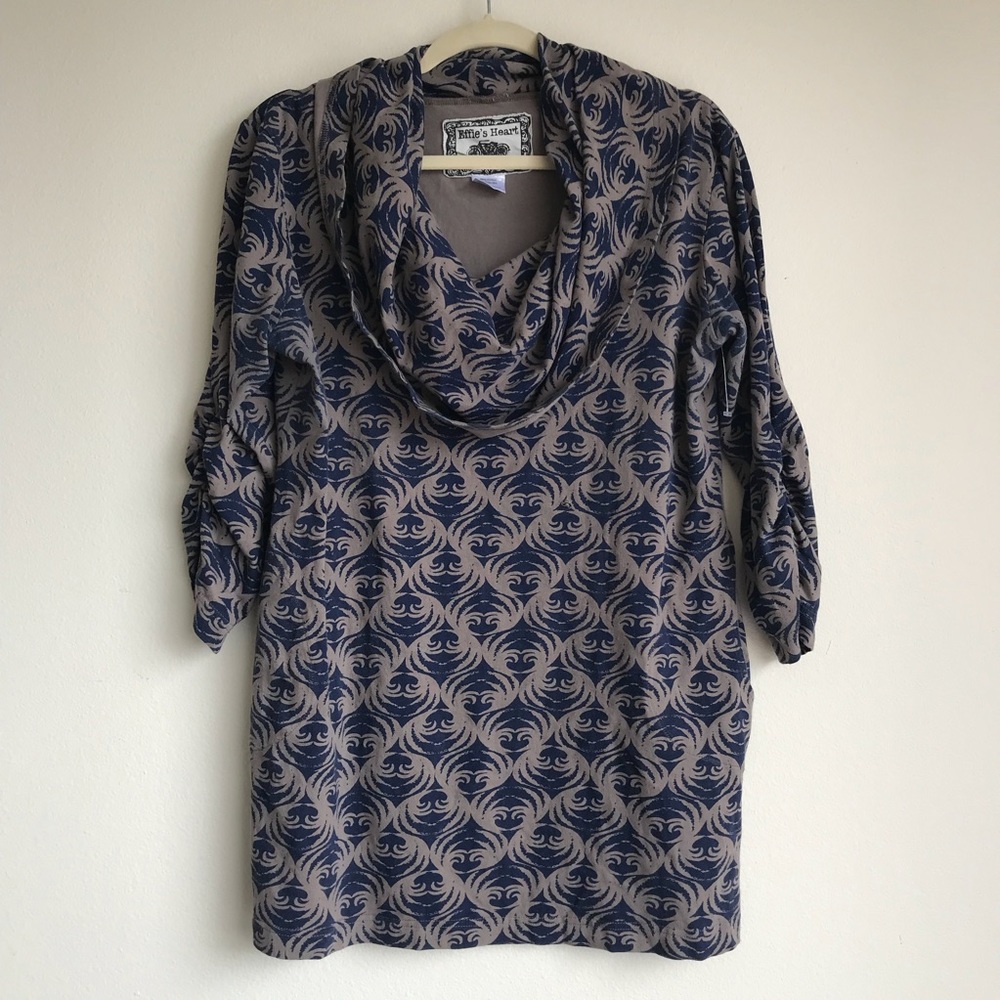 Effie’s Heart Cowl Neck Tunic with Pockets